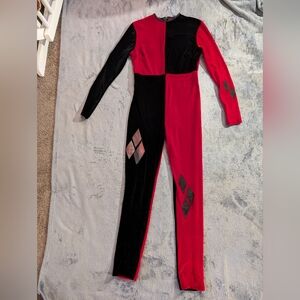 Clown costumes red&Black color bodysuit women's Sexy